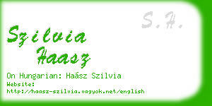 szilvia haasz business card